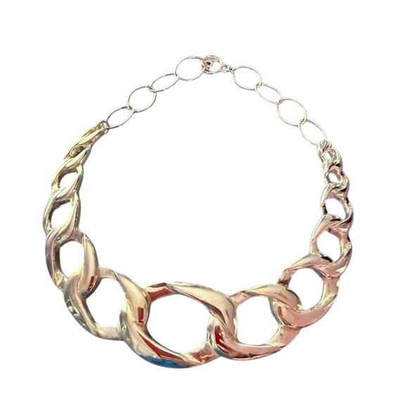 Simon Sebbag Chainlink 925 Sterling Silver Necklace - Picture 1 of 8